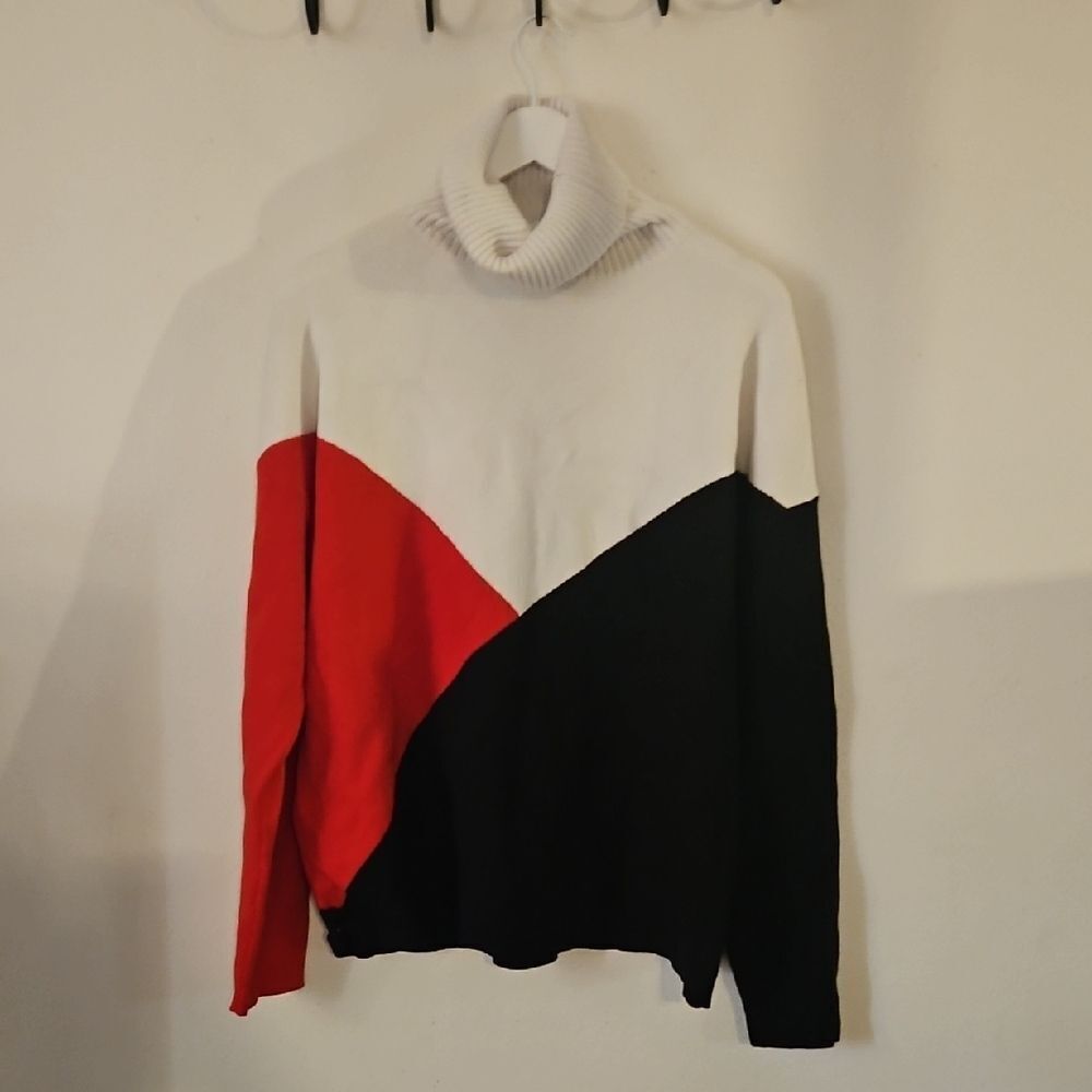 Black and White Knit Sweater